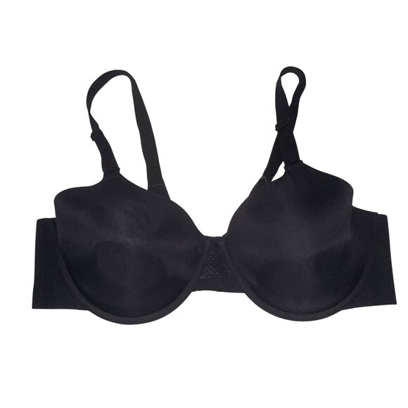Bali 42C Black Ultimate Smoothing Lightweight‎ T-Shirt Underwire Bra DF4481 - Picture 1 of 7